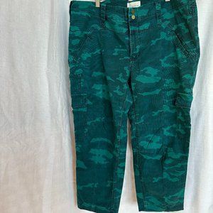 Anthropologie Garment Dyed Camo Cargo Pants